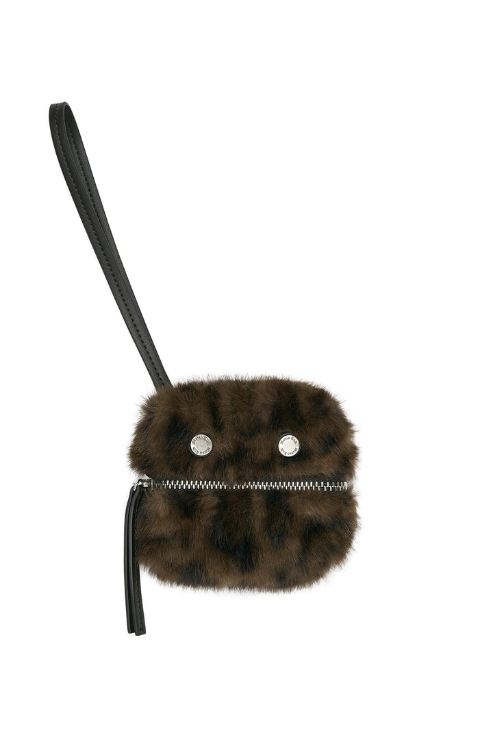 Matin Kim Leopard Mini Pouch — Brown