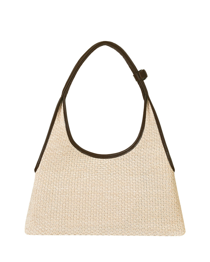 Stand Oil Ringo Bag Mini · Reversible Shoulder Bag — Raffia Brown