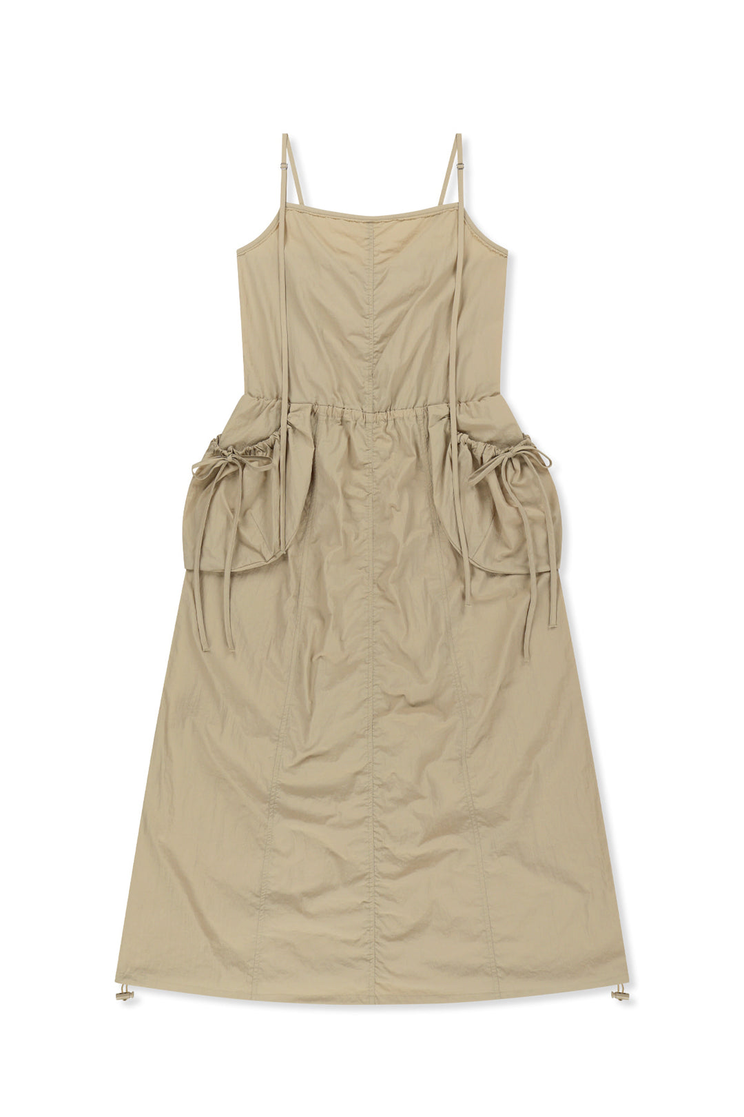 Matin Kim Strap Detail Sleeveless Utility Dress — Beige