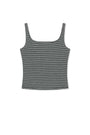 Matin Kim Square Neck Cropped Tank — Black