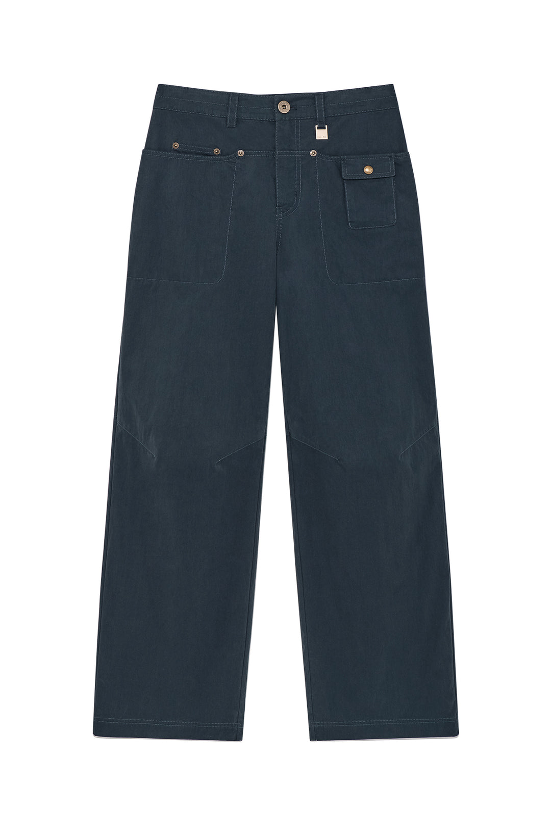 Matin Kim Snap Pocket Point Fatigue Pants — Navy blue