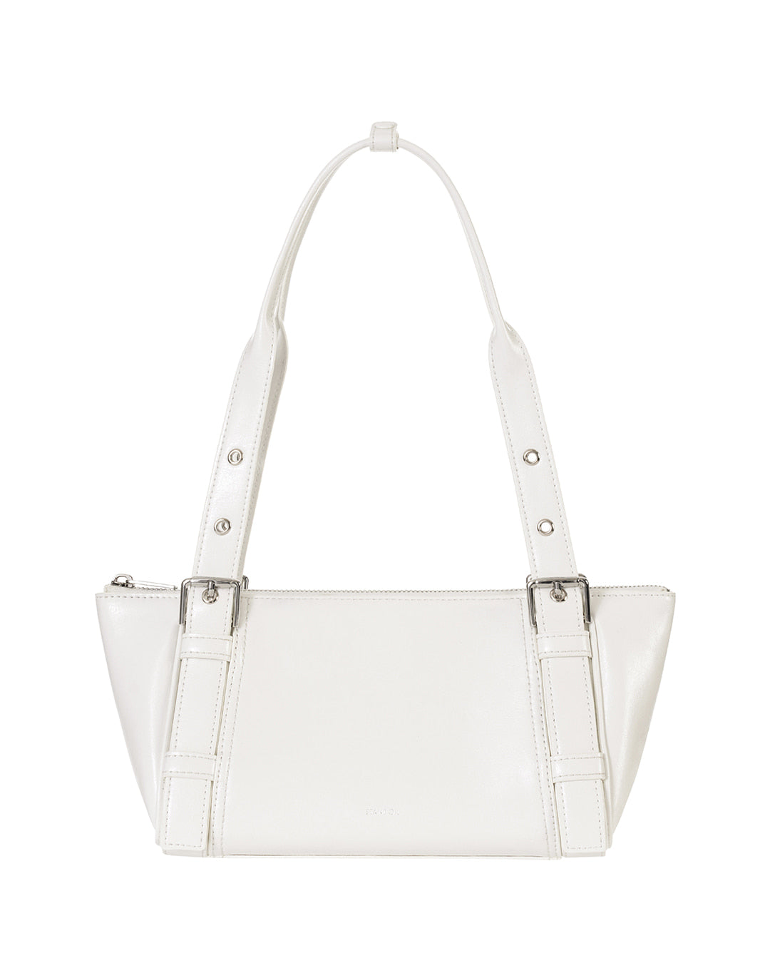Stand Oil Boat Bag — Glossy Shoulder Crossbody — White