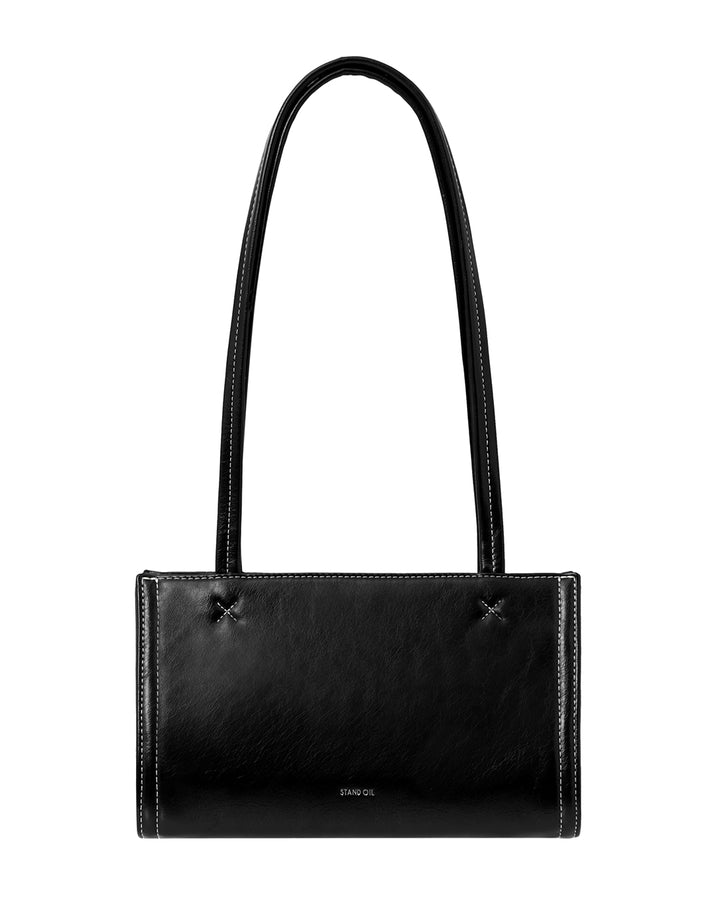 Stand Oil Oblong Tiny Shoulder Bag — Stitch Black