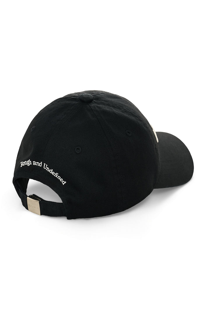 Matin Kim Applique Felt Logo Ball Cap — Black