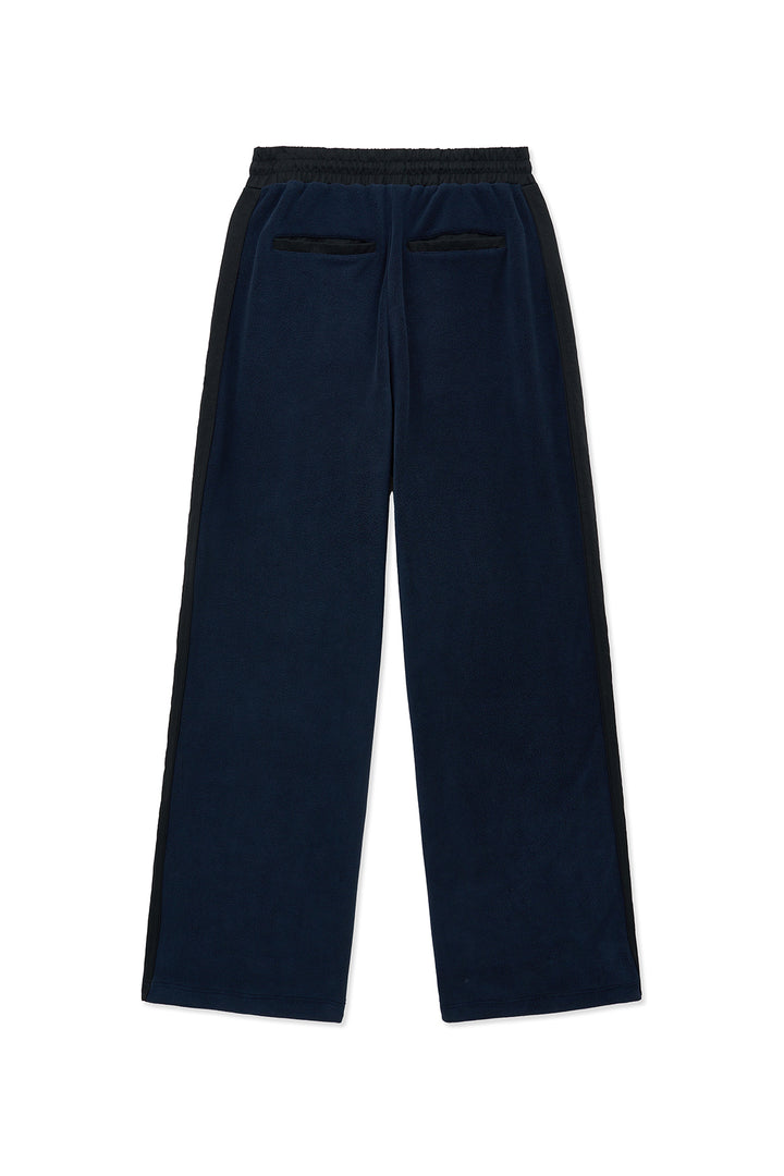 Matin Kim Sherpa Fleece Drawstring Pants — Navy blue
