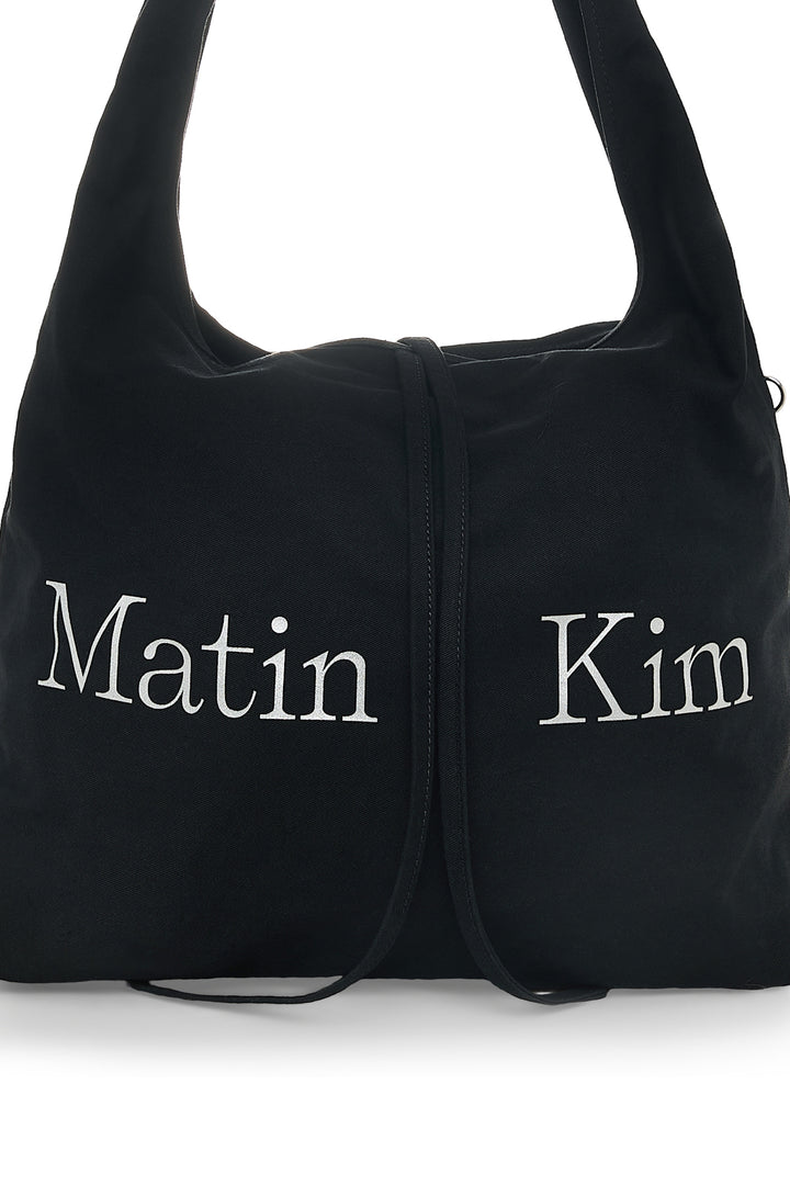 Matin Kim Logo Point Round Ecobag — Black