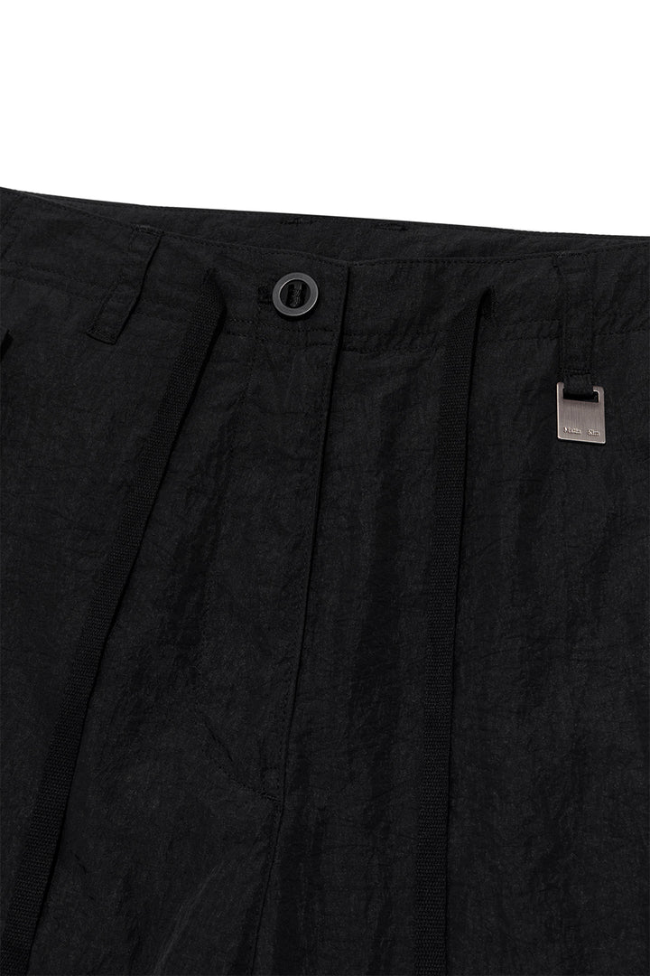 Matin Kim String Nylon Cargo Pants — Black