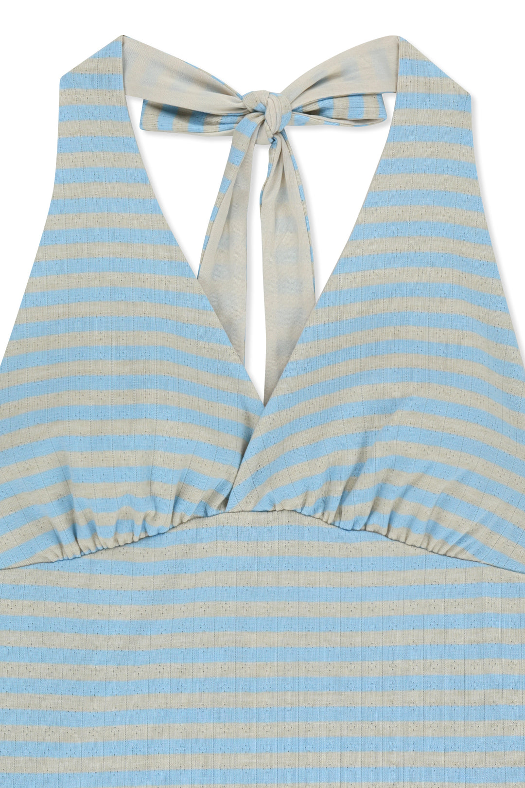 Matin Kim Striped Halter Neck Top — Light Blue