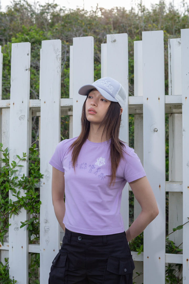Matin Kim Bubbly Graphic Printing Top Lilac