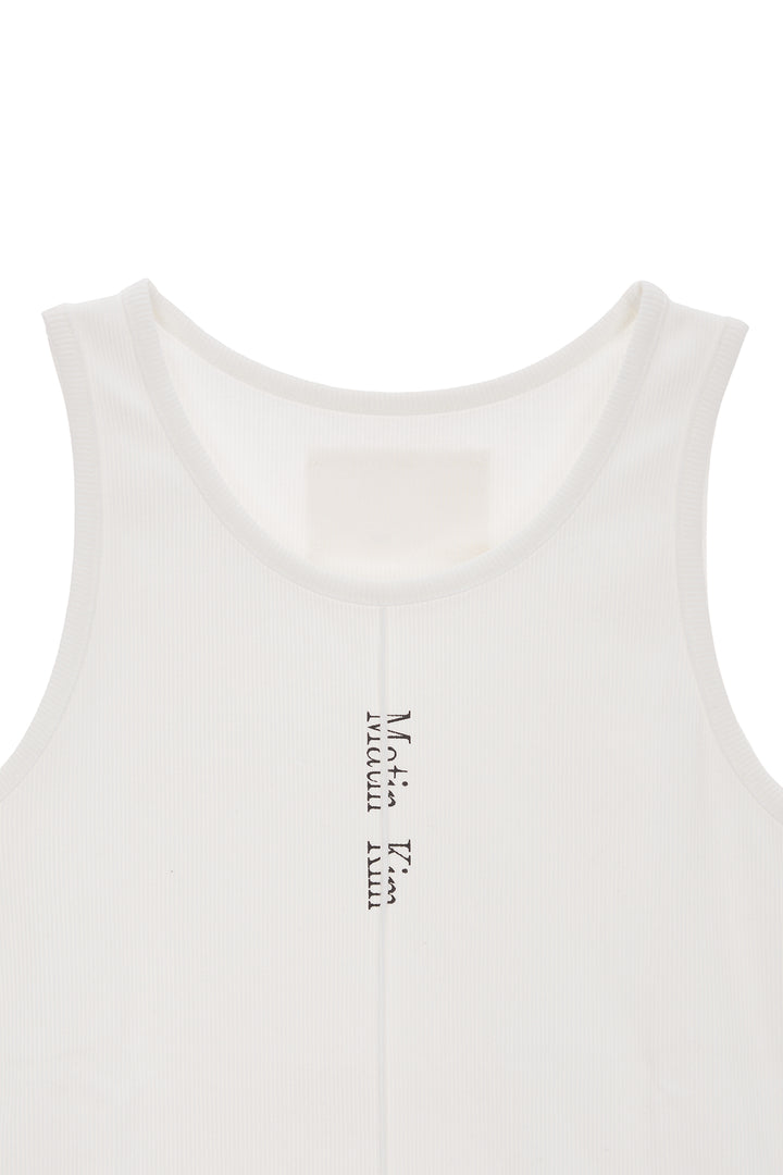 Matin Kim Pintuck Sleeveless Top — White