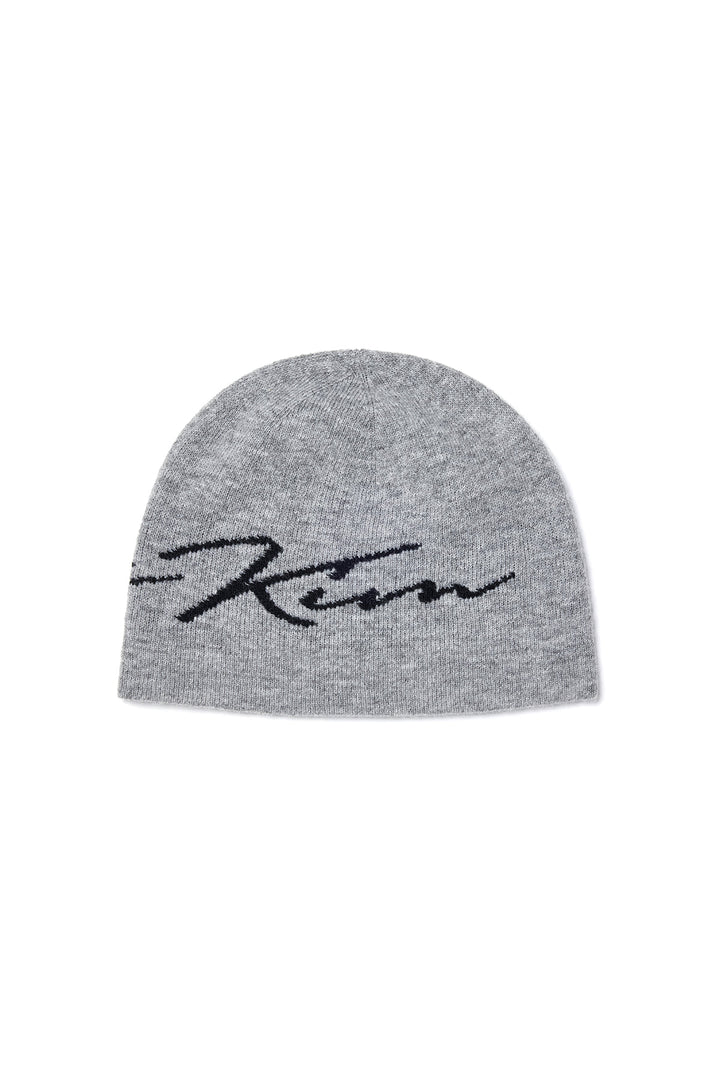 Matin Kim Logo Script Beanie — Gray