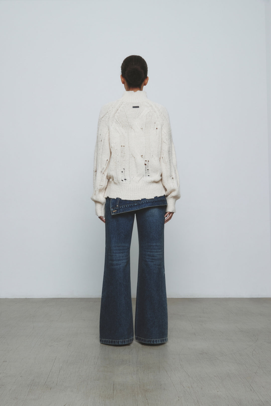 KIMMATIN Upside Down Layered Denim Smoke — Blue