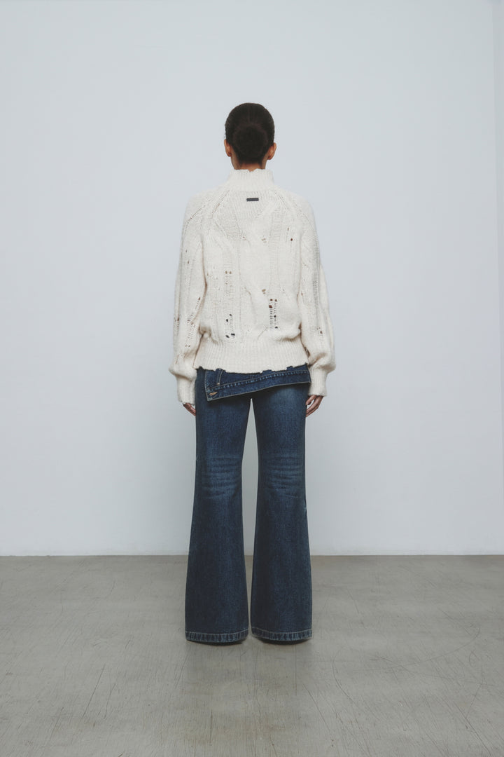 KIMMATIN Upside Down Layered Denim Smoke — Blue