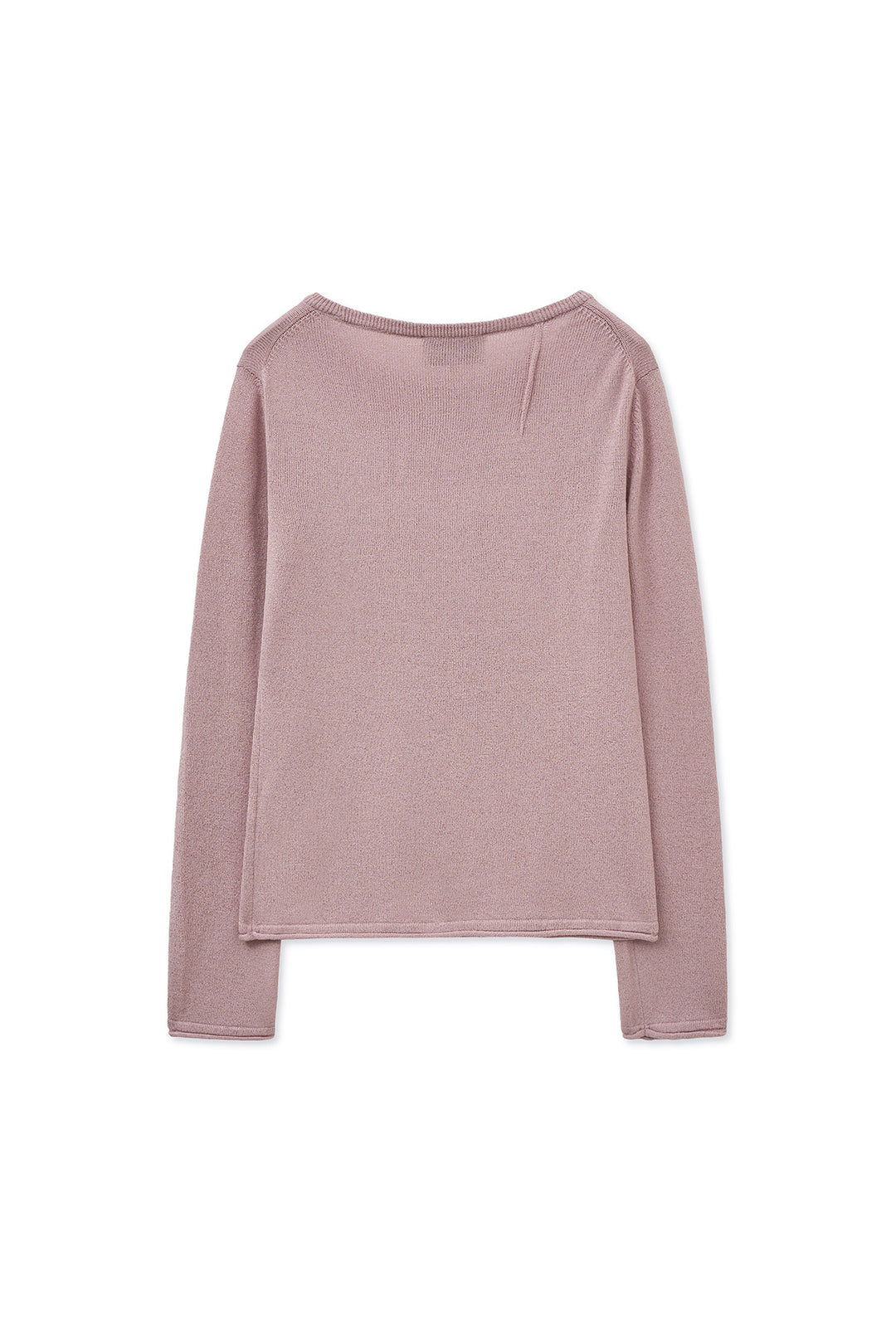 Matin Kim Glitter Slim Logo Knit Top — Pink