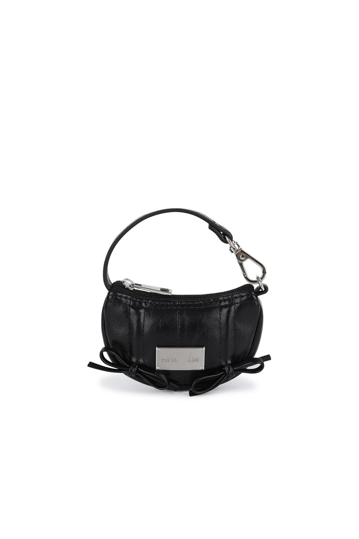 Matin Kim Half Shirring Ribbon Charm — Black