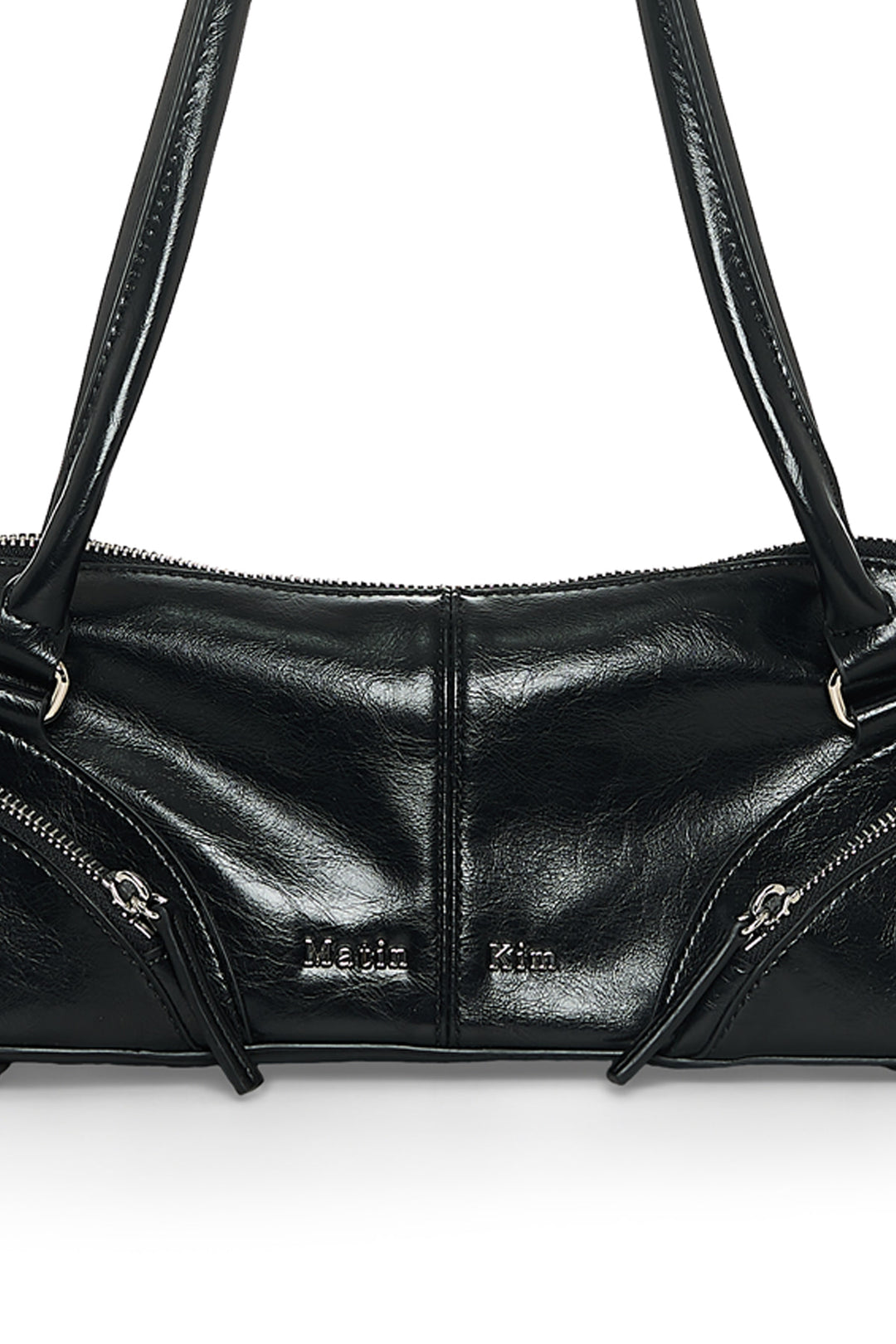 Matin Kim Curve Zip Baguette Bag — Black