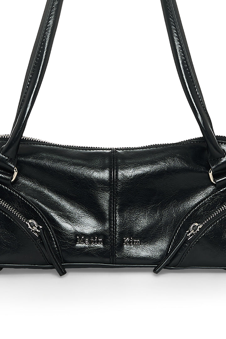 Matin Kim Curve Zip Baguette Bag — Black