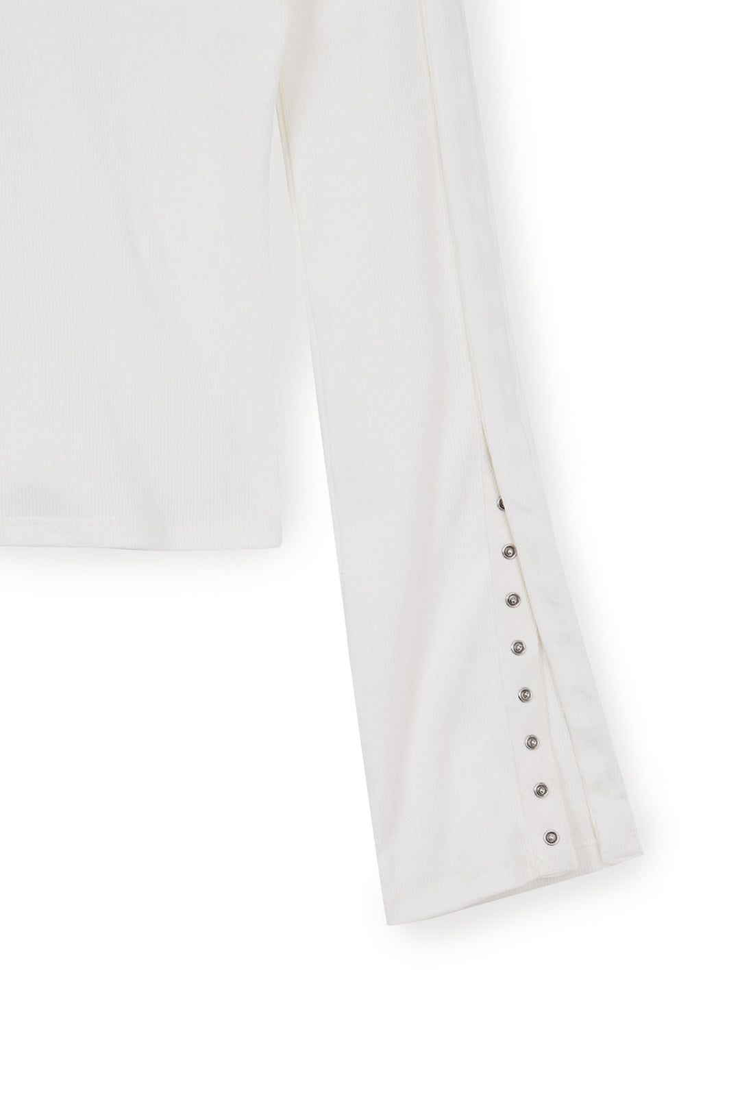 Matin Kim Snap Detail Slim Top — Ivory