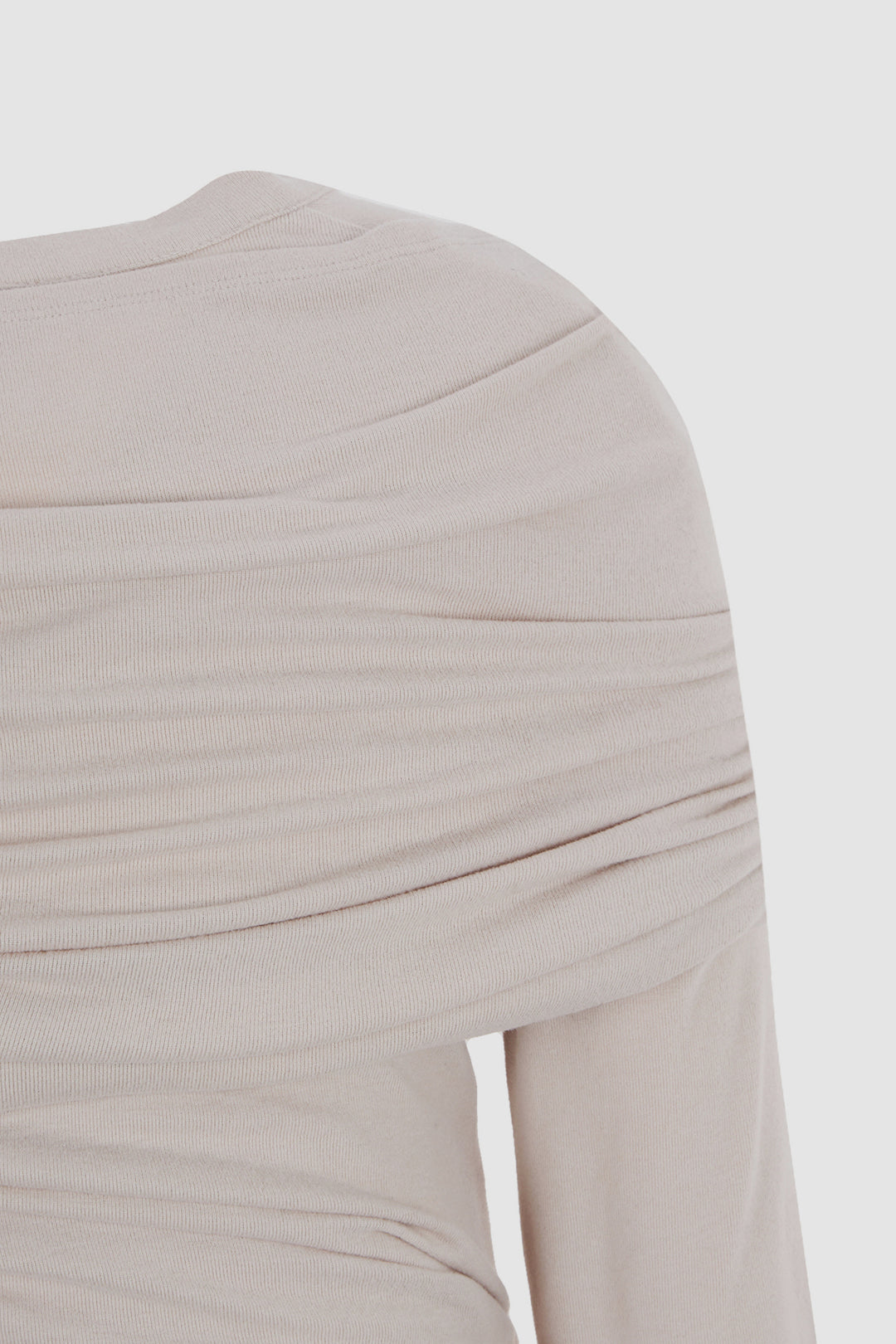 KIMMATIN Off-Shoulder Detail Top Light — Beige