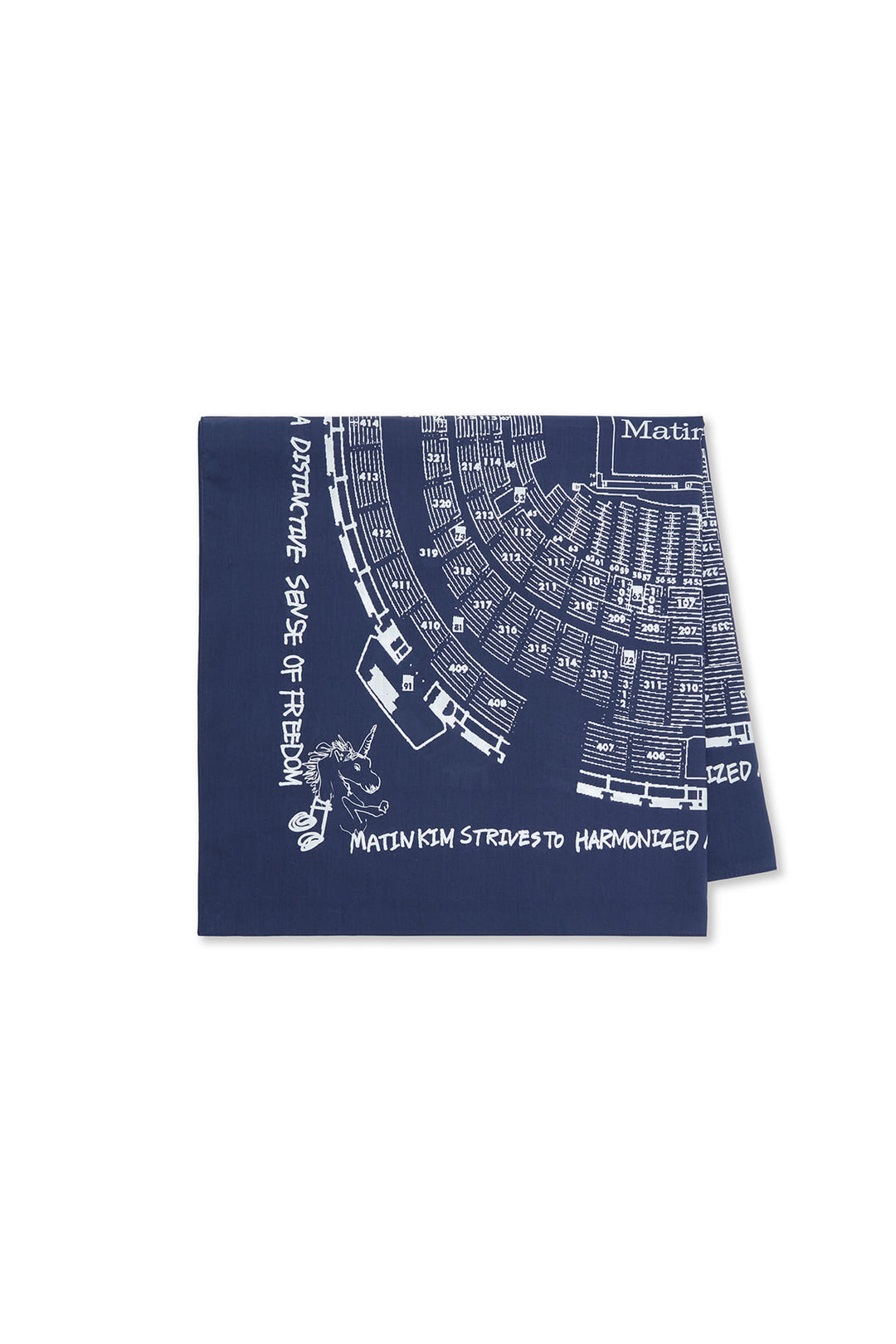 Matin Kim Logo Festa Bandana — Navy blue