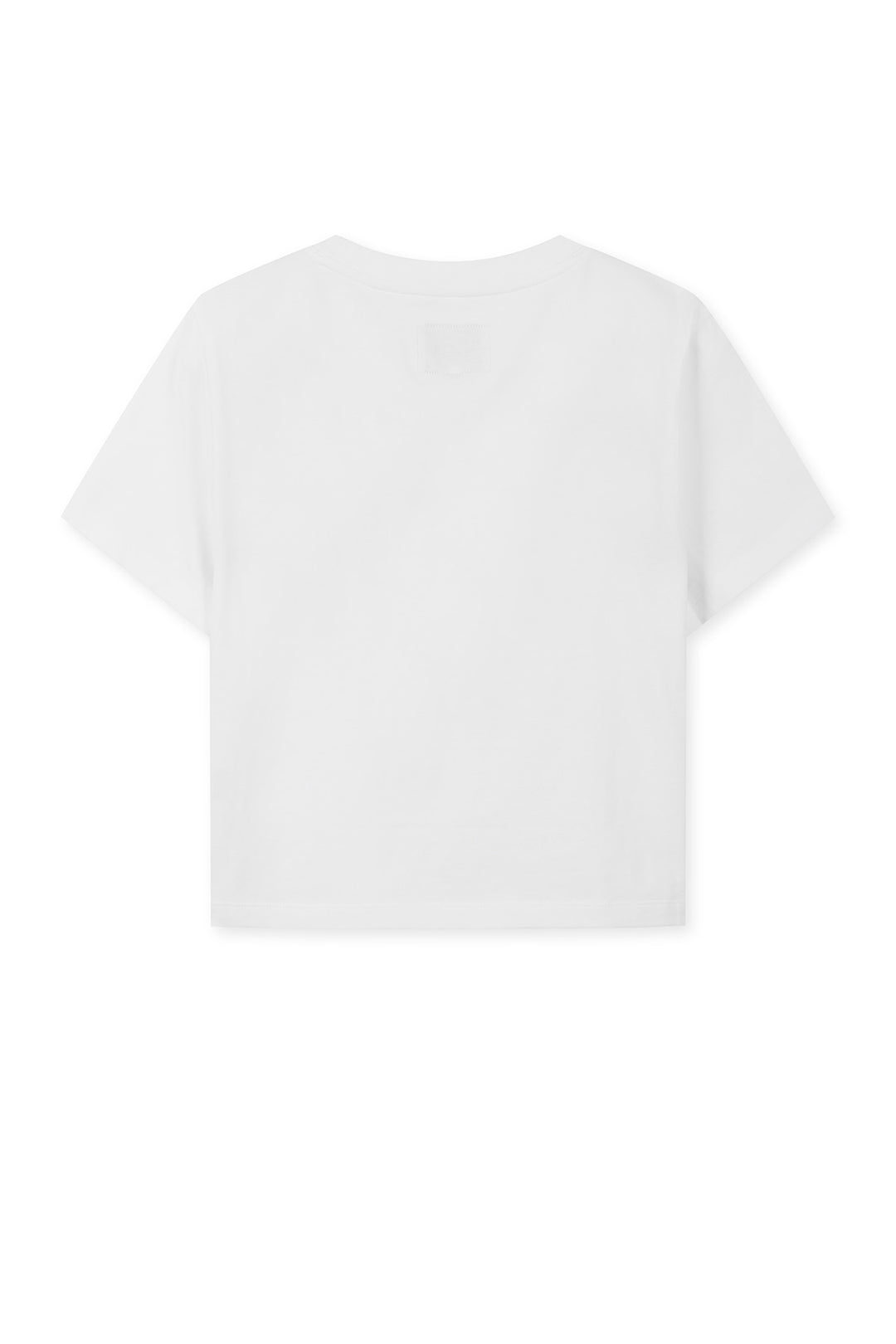 Matin Kim Logo Cutted Crop Top — White