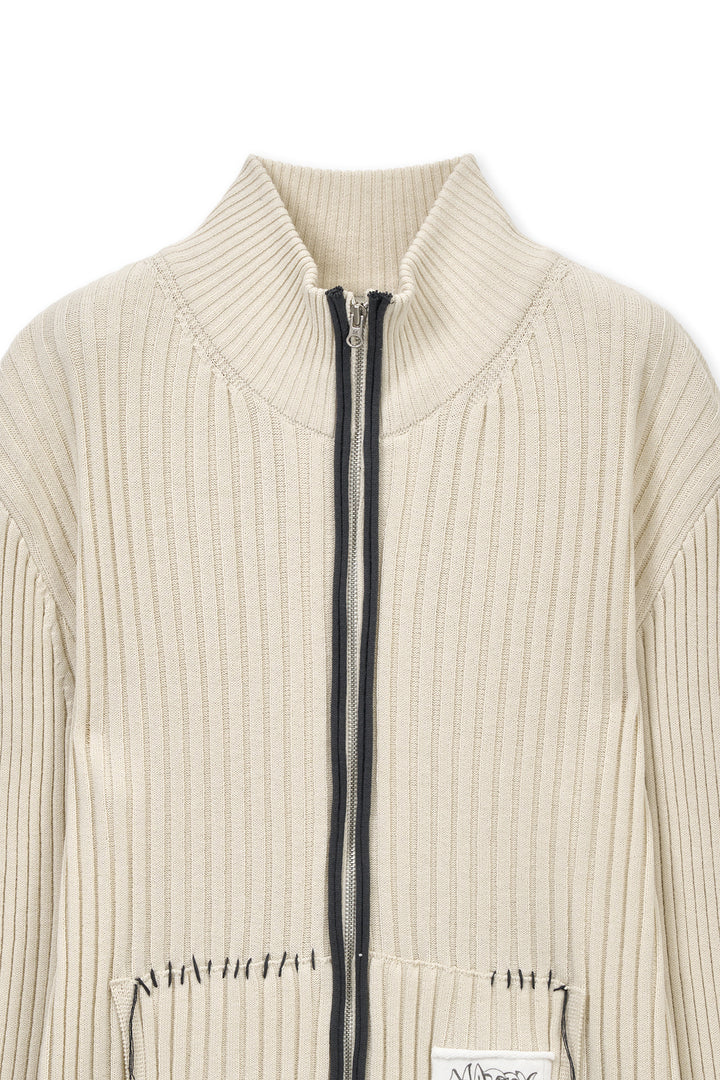Matin Kim Handcraft Slim Fit Cardigan — Beige