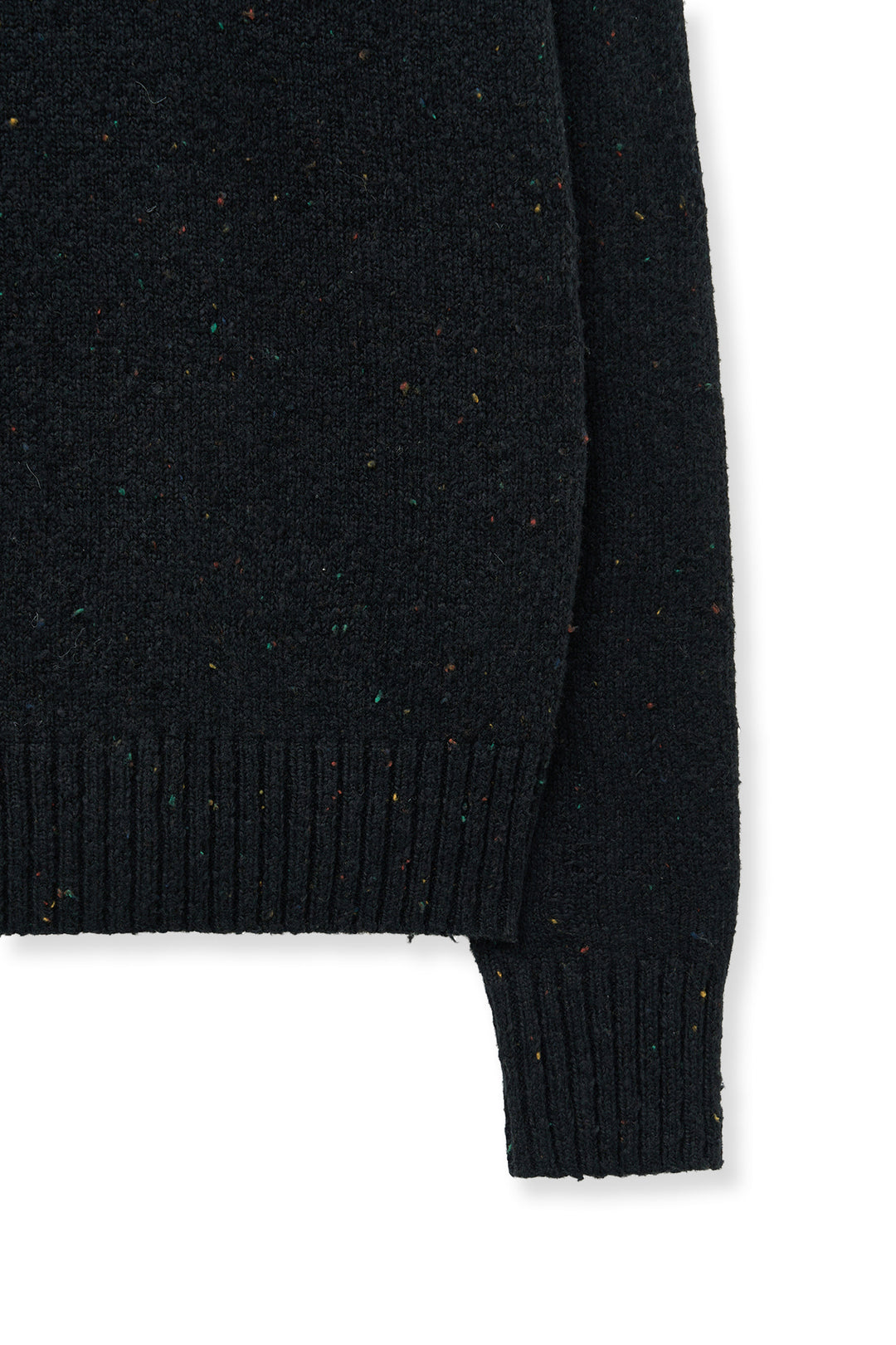 Matin Kim Mixed Yarn Knit Pullover — Dark Navy