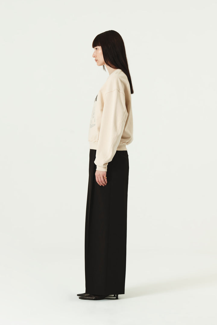 KIMMATIN Back Yoke Detail Wide Trouser — Brown