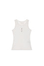 Matin Kim Pintuck Sleeveless Top — White