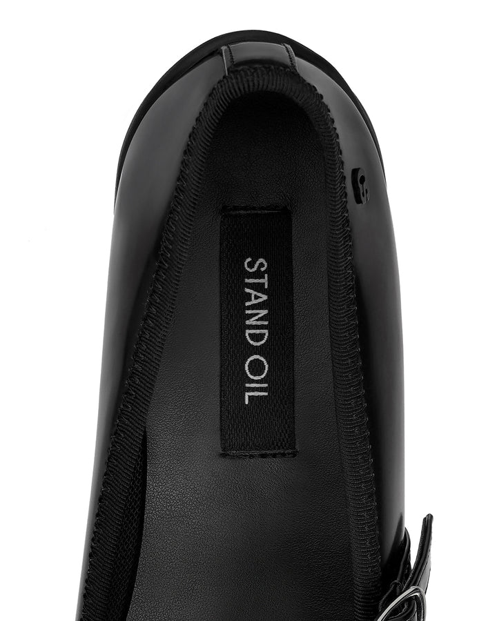 Stand Oil Strap Ballet Mary Jane — Black