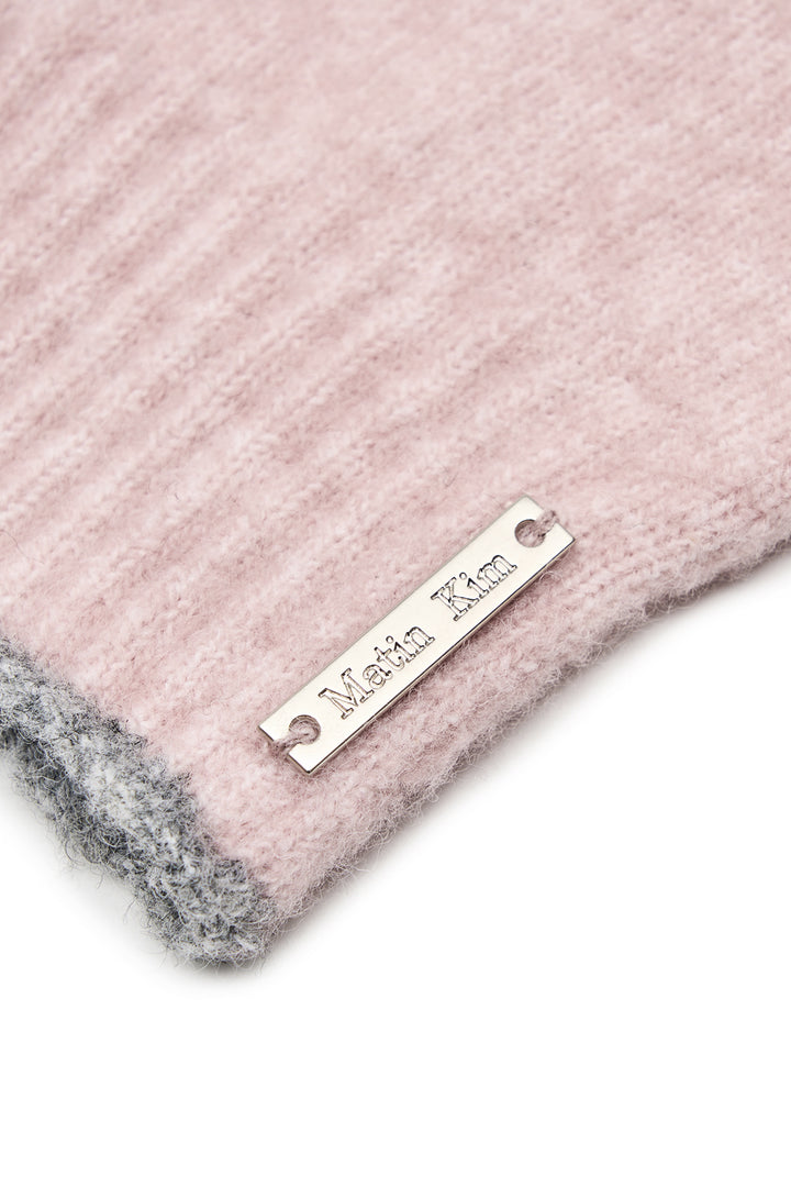 Matin Kim Boucle Knit Gloves — Pink