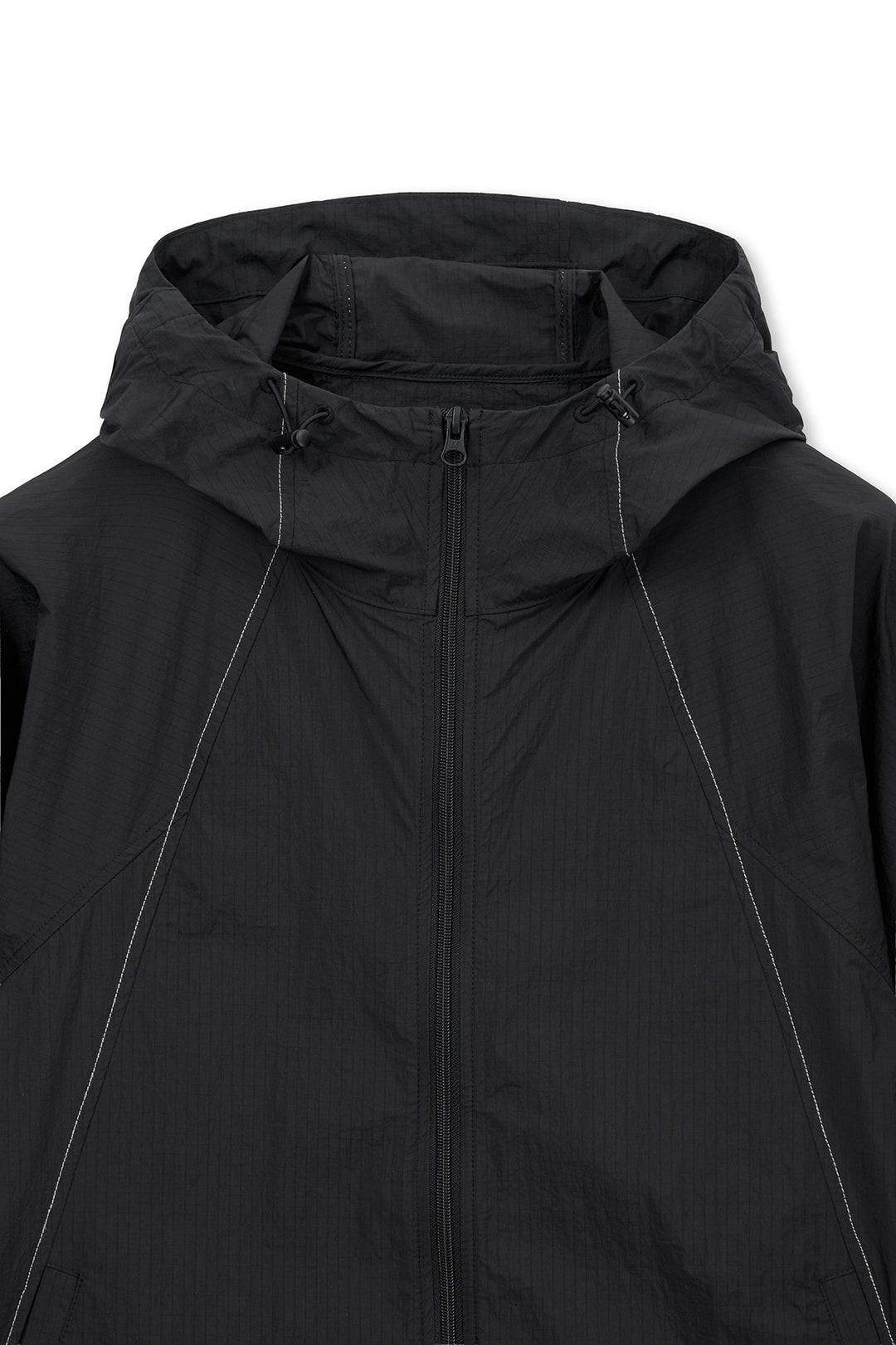 Matin Kim Back Logo Hoody Wind Breaker — Black