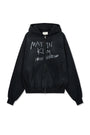 Matin Kim Vintage Washed Graffiti Zip Hoody — Black