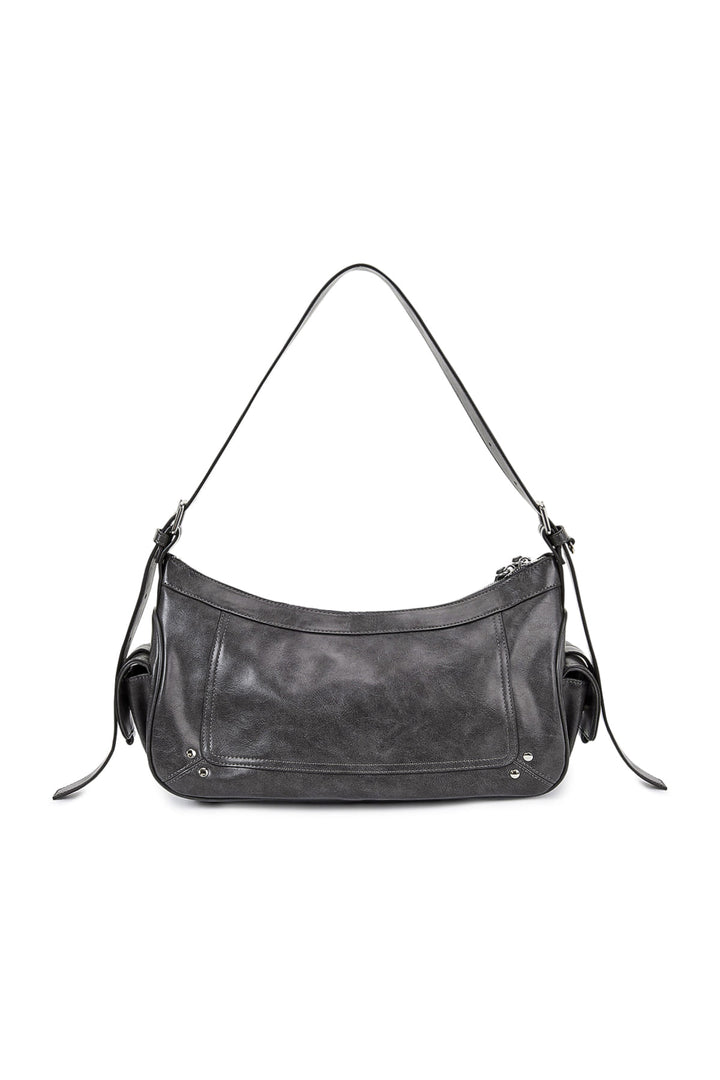 Matin Kim Rivet Point Quad Shoulder Bag — Charcoal