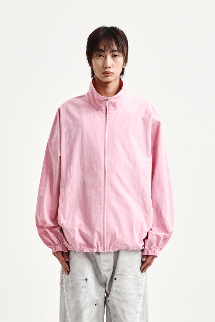 Matin Kim Back Logo High Neck Jumper — Pink