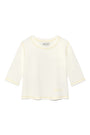 Matin Kim Three Quarter Logo Slim Top — White