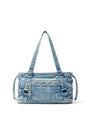 Matin Kim Washed Denim Square Bag — Light Blue