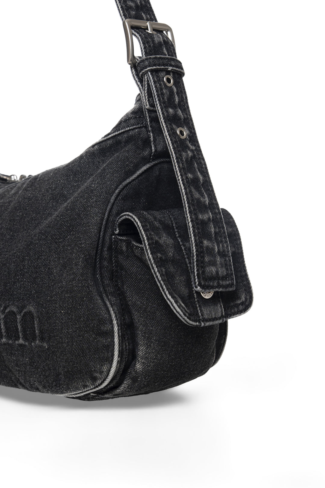 Matin Kim Dust Denim Side Pocket Bag — Black