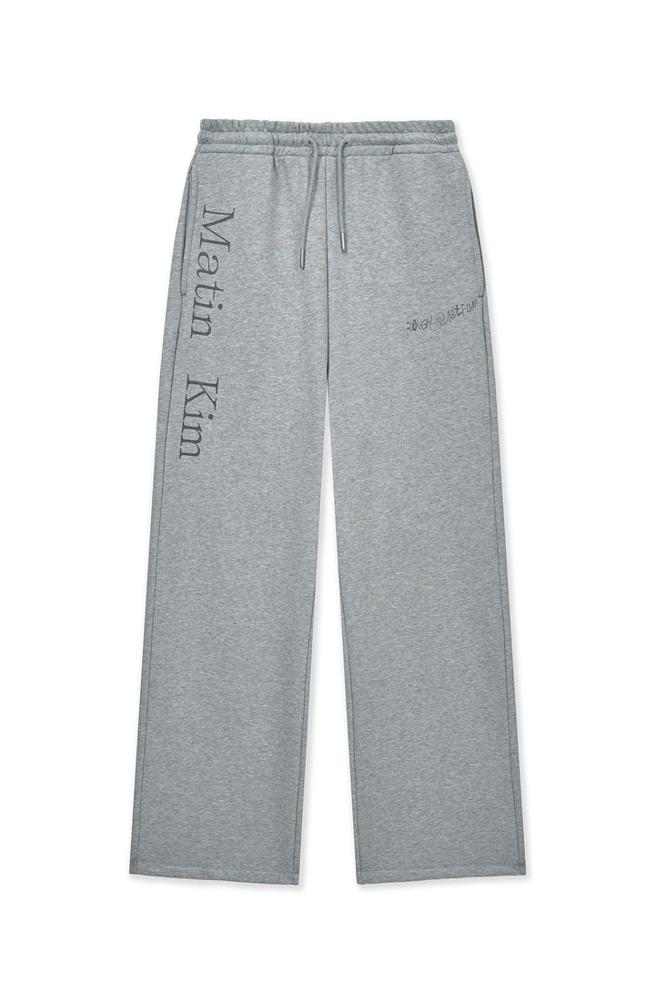 Matin Kim Essential Logo Sweatpants — Gray