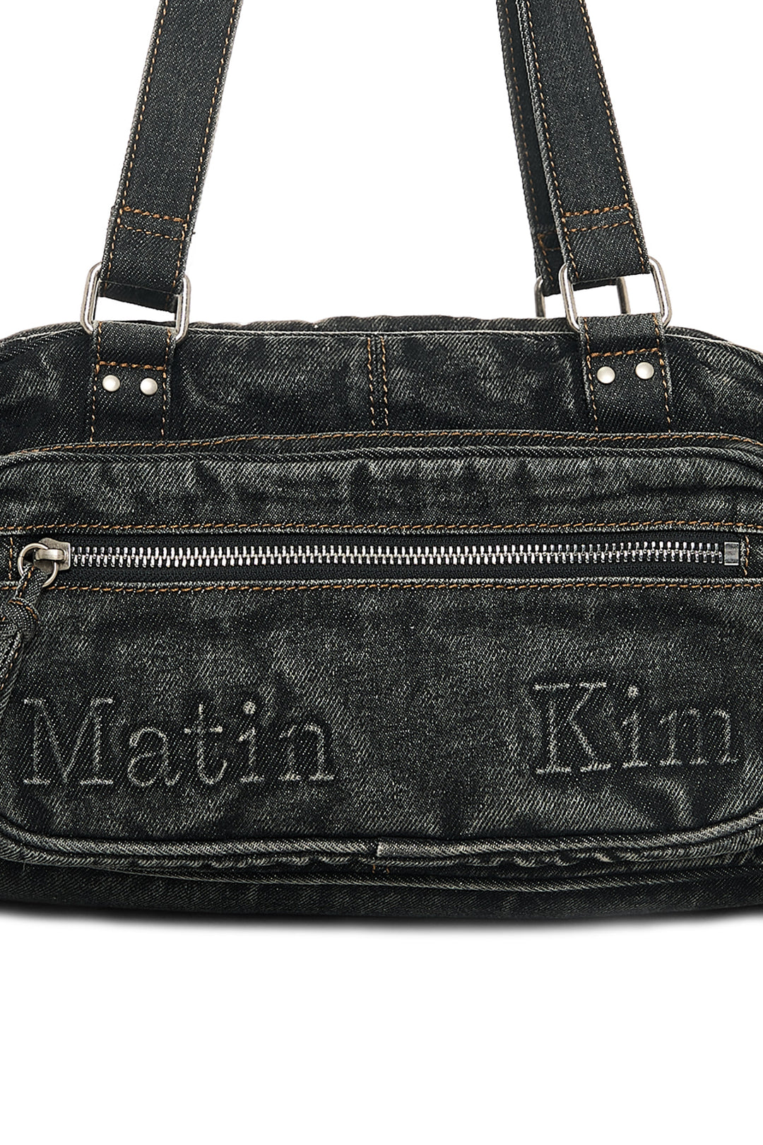 Matin Kim Dust Denim One Pocket Shoulder Bag — Black