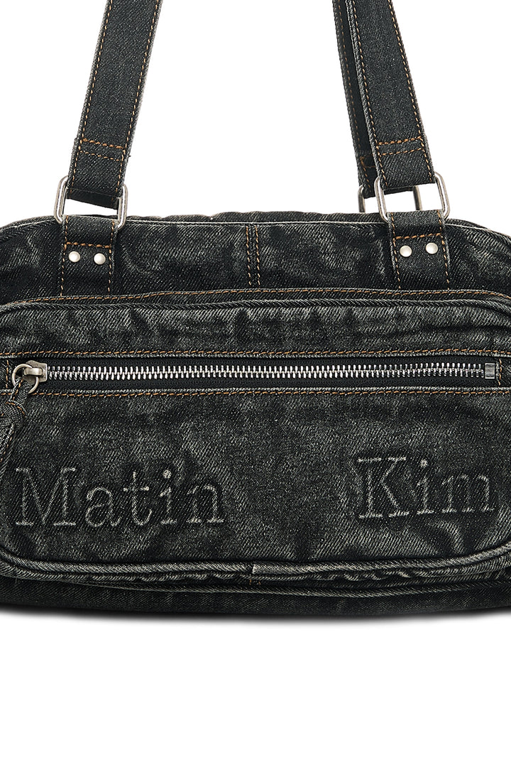 Matin Kim Dust Denim One Pocket Shoulder Bag — Black