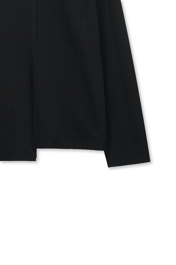 Matin Kim Asymmetric Logo Top — Black