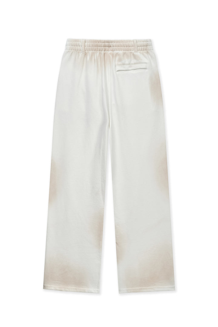 Matin Kim Vintage Washed Logo Sweatpants — Ivory