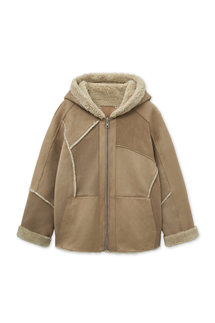 Matin Kim Reversible Hoody Mustang — Beige