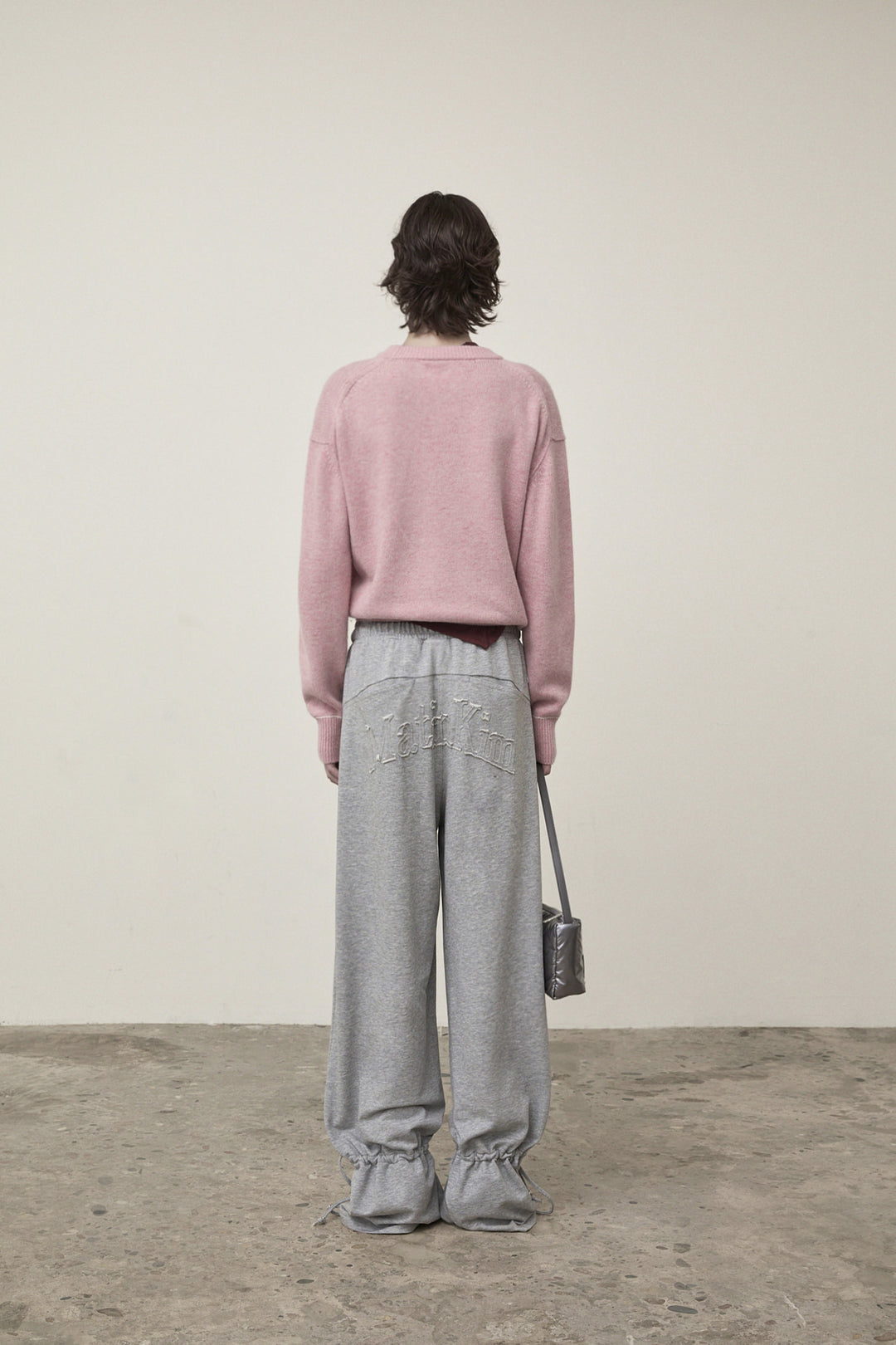 Matin Kim Color Trim Line Logo Pullover — Pink
