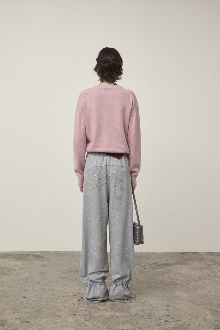 Matin Kim Color Trim Line Logo Pullover — Pink