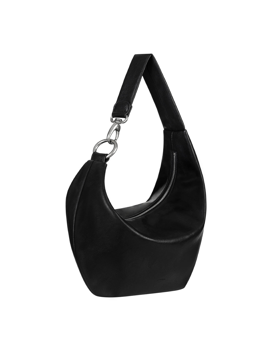 Stand Oil Mauve Hobo Shoulder Bag — Black