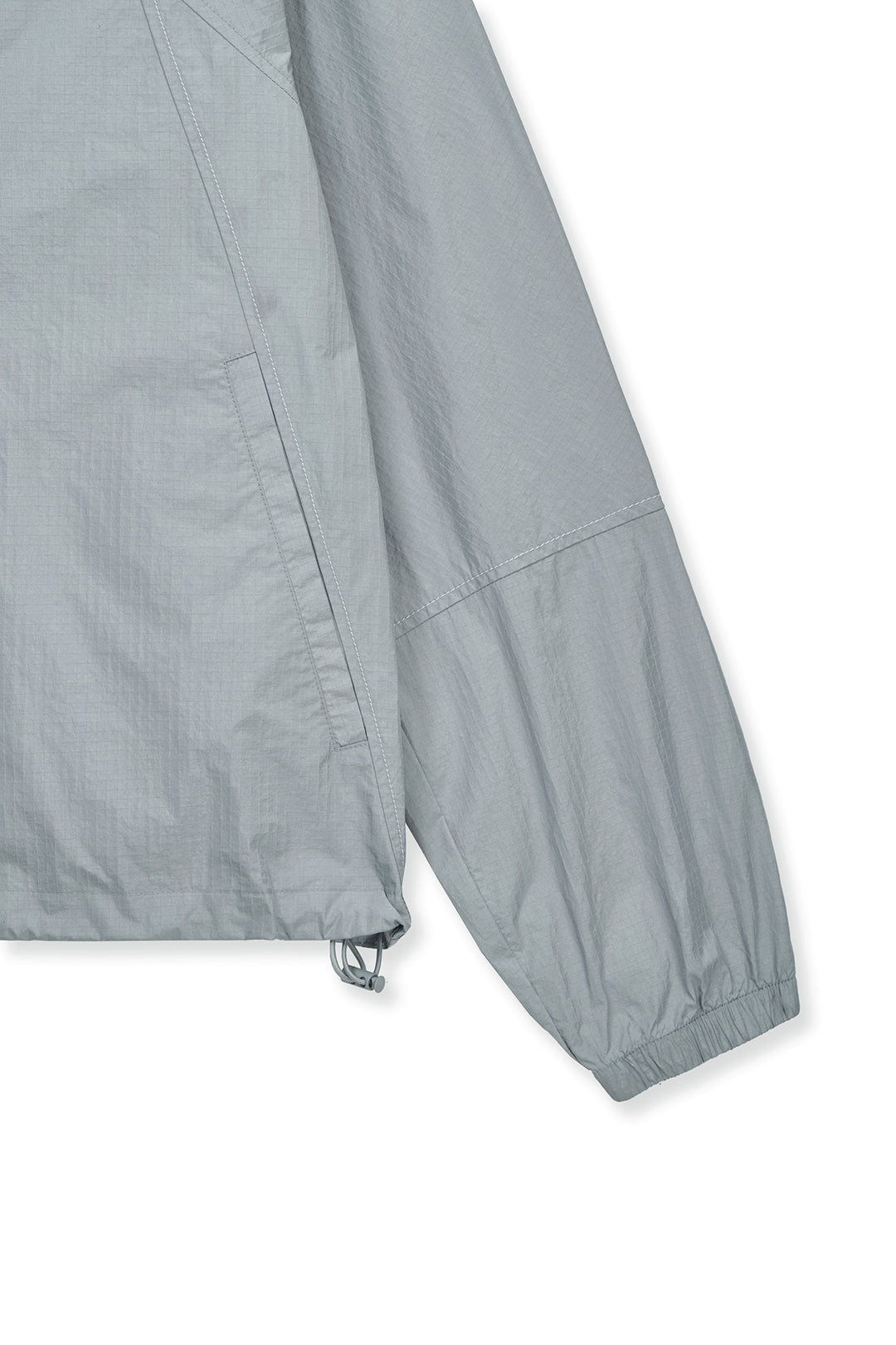 Matin Kim Back Logo Hoody Wind Breaker — Light Grey