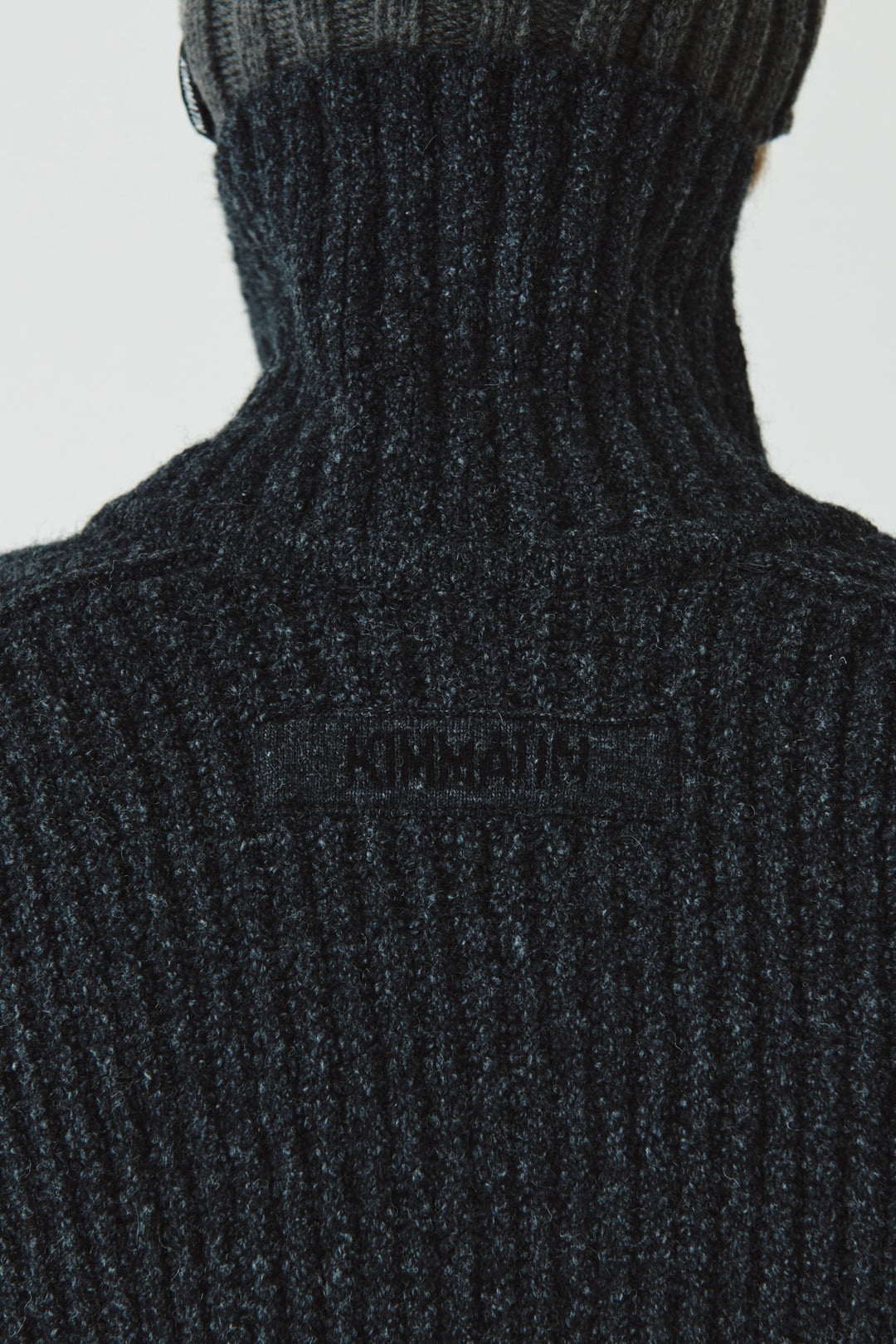 KIMMATIN High Neck Zip Up Cardigan — Charcoal
