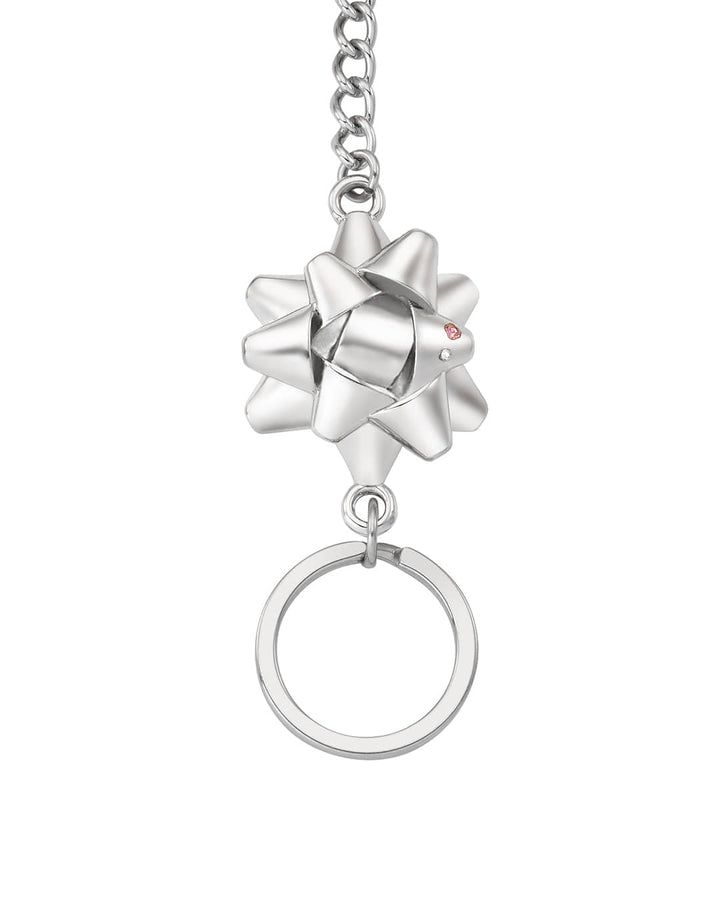 Stand Oil Rosette Keyring — Cubic Charm — Silver